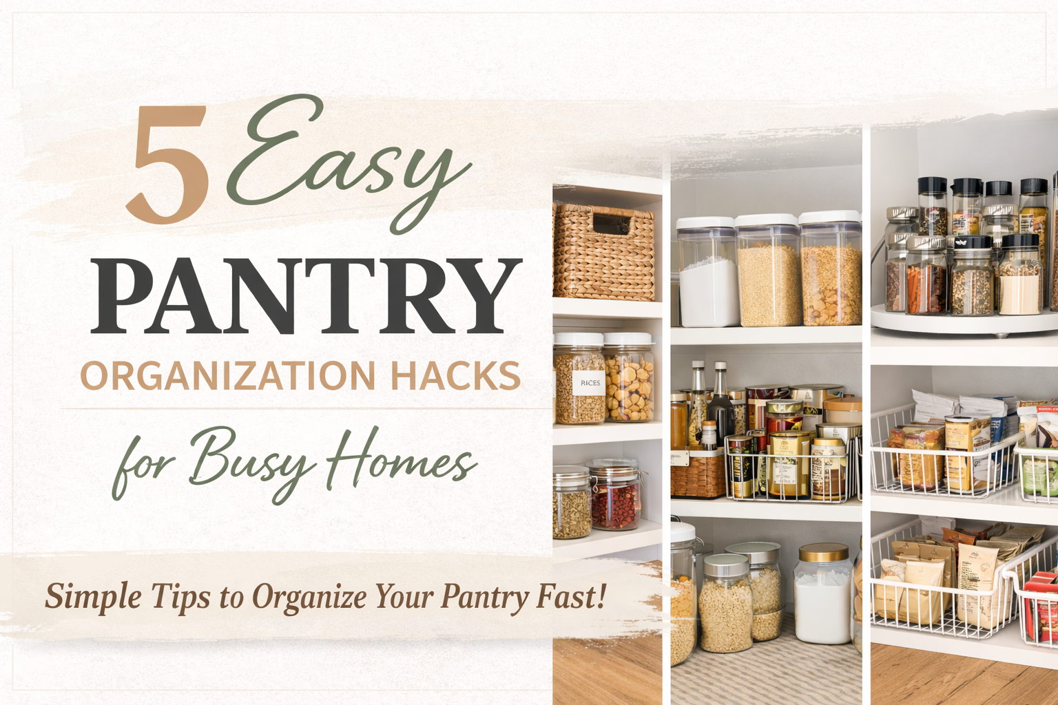 5 Easy Pantry Organization Hacks for Busy Homes