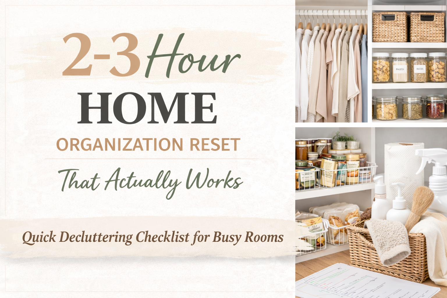 2-3 Hour Home Organization Reset That Actually Works
