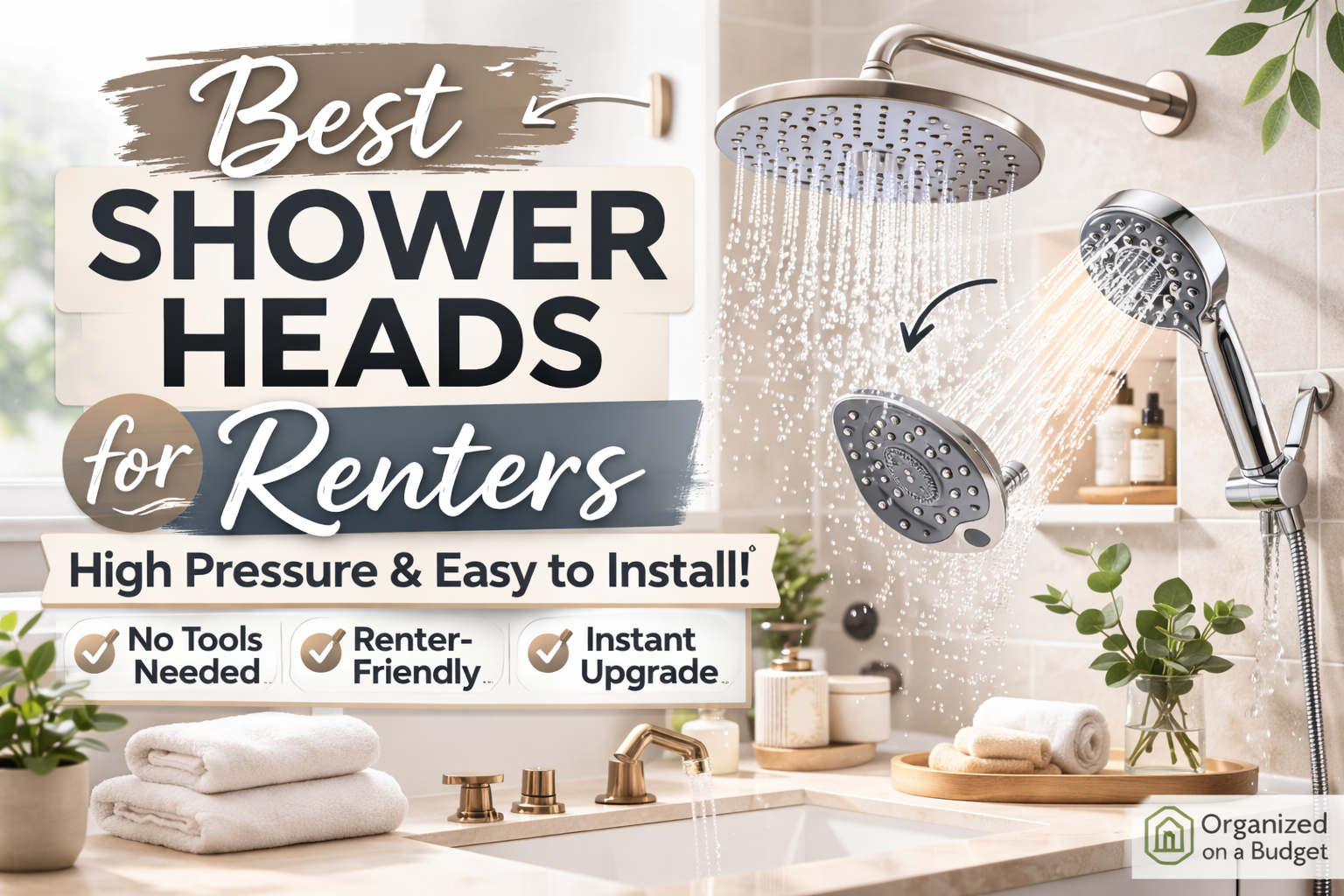 Best Shower Heads for Renters (High Pressure & Easy to Install)
